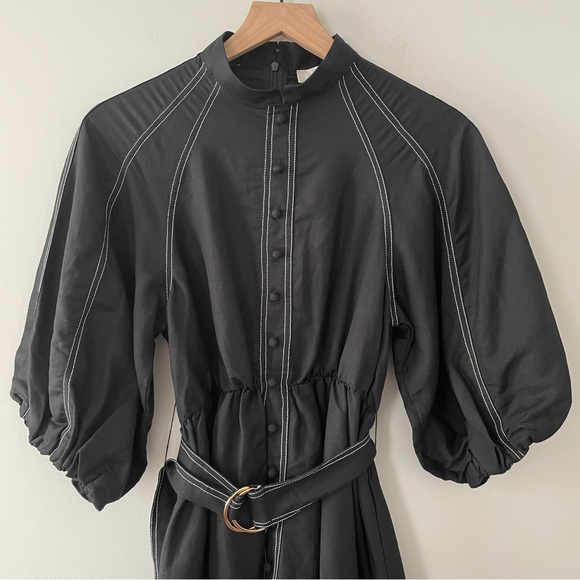 NWT Aureta Studio Florence Mini Dress Black Size Small - Picture 5 of 7